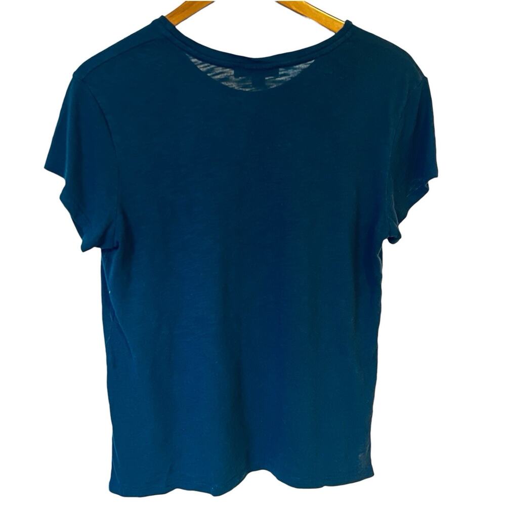 Amour Vert T-Shirt Women's Large Navy NWT Organic Cotton Blend Short Sleeve USA - Picture 4 of 6